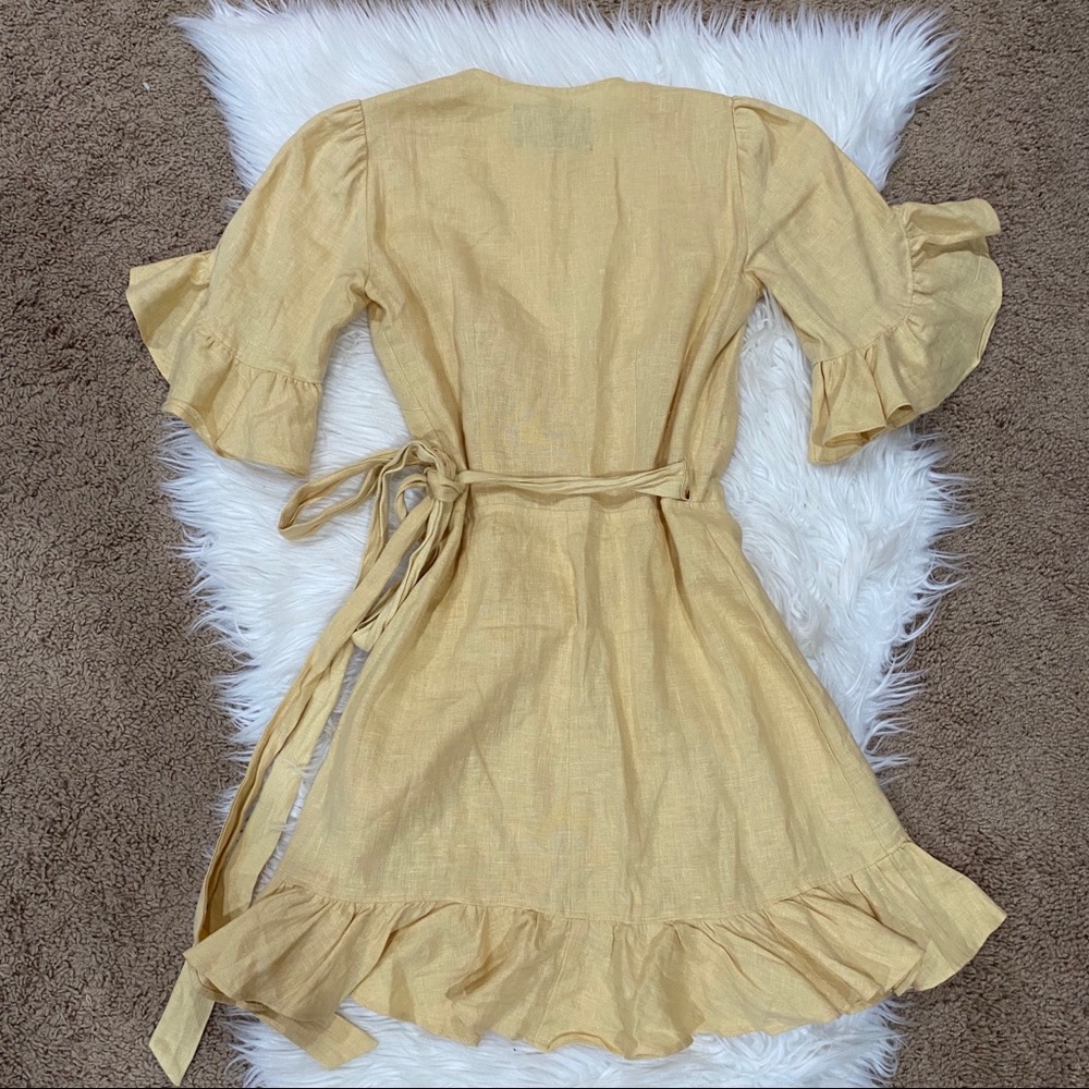 Reformation Yellow Ruffle Mini Dress - Picture 8 of 11